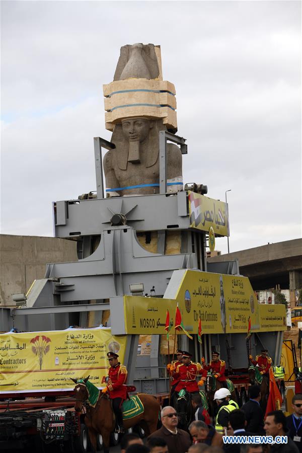 EGYPT-CAIRO-RAMSES II STATUE-TRANSPORTATION