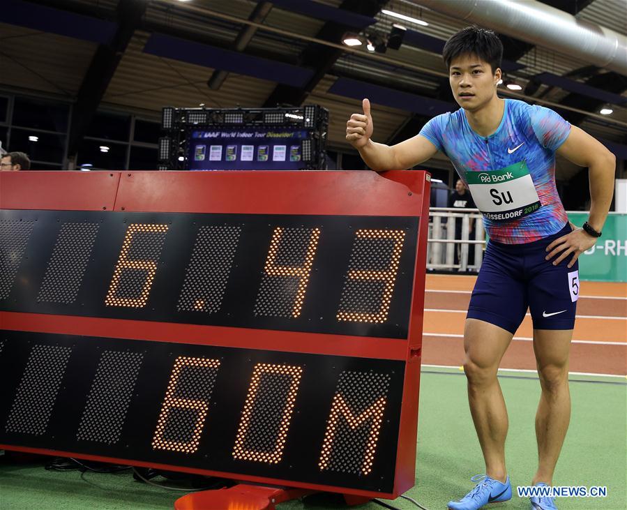 (SP)GERMANY-DUSSELDORF-IAAF WORLD INDOOR TOUR-MEN'S 60M-SU BINGTIAN