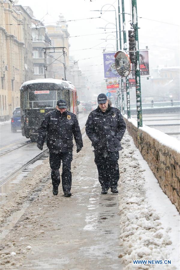 BOSNIA AND HERZEGOVINA-SARAJEVO-SNOW