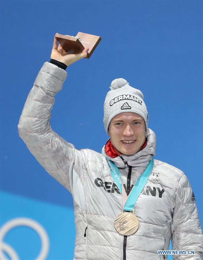 (SP)OLY-SOUTH KOREA-PYEONGCHANG-BIATHLON-MEN'S 12.5KM PERSUIT-MEDAL CEREMONY