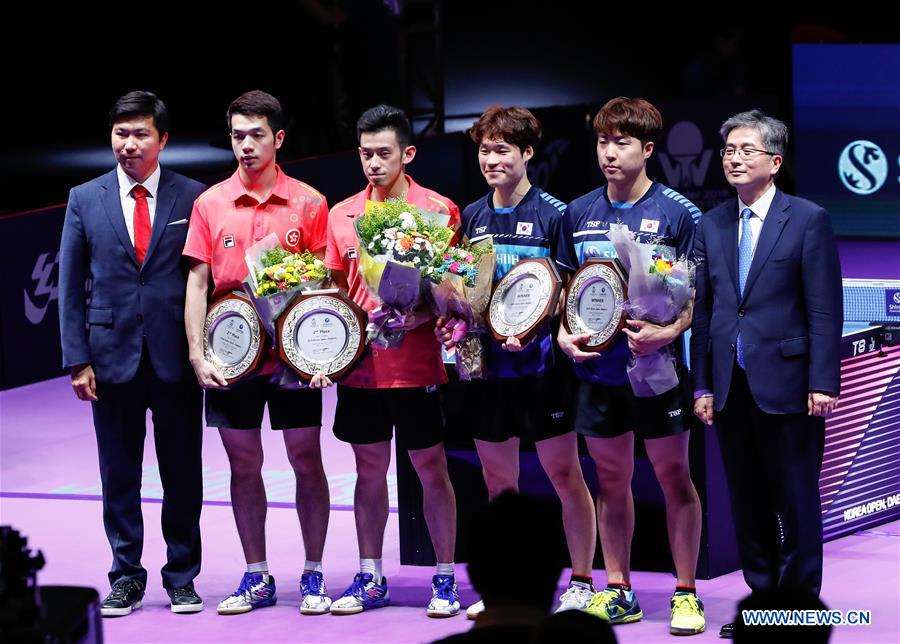 (SP)KOREA-DAEJEON-TABLE TENNIS-KOREA OPEN-MEN'S DOUBLE FINAL