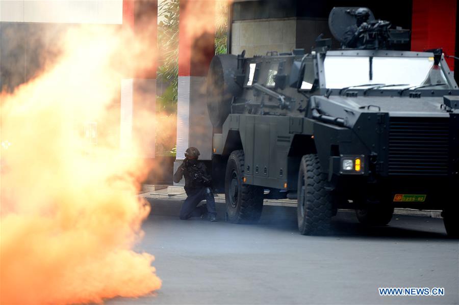 INDONESIA-JAKARTA-ANTI-TERROR DRILL-ASIAN GAMES