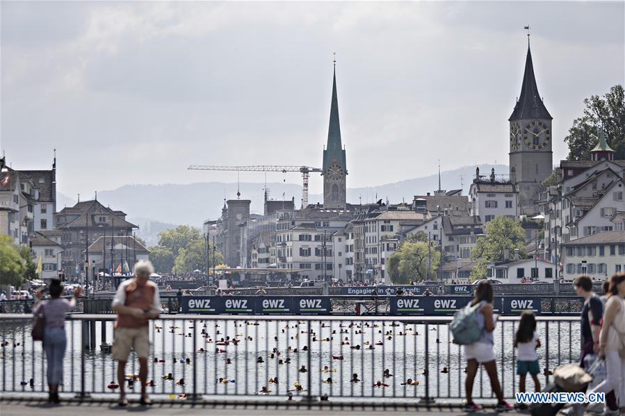 SWITZERLAND-ZURICH-LIMMAT-SWIMMING