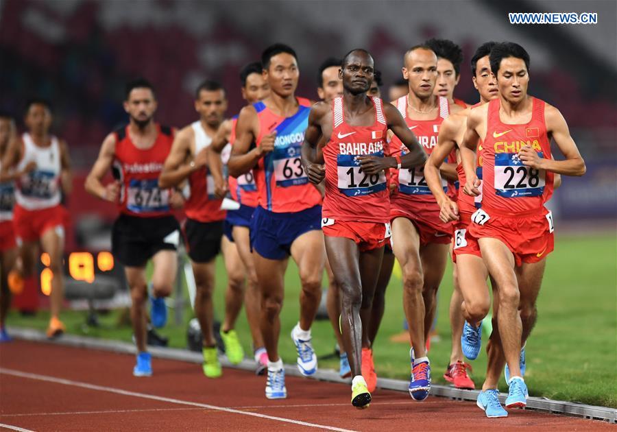 (SP)INDONESIA-JAKARTA-ASIAN GAMES-ATHLETICS-MEN'S 10000M FINAL