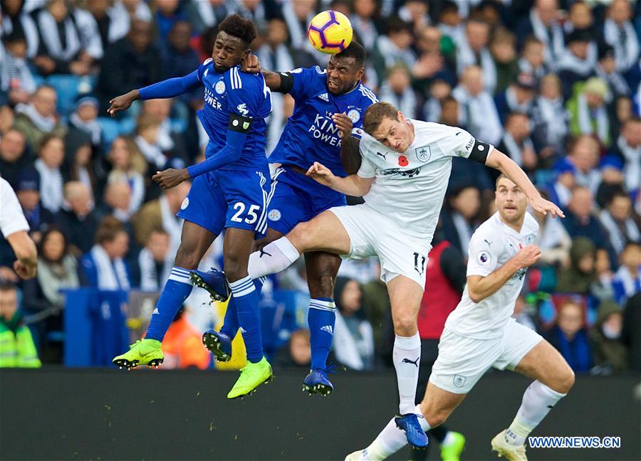 (SP)BRITAIN-LEICESTER-FOOTBALL-ENGLISH PREMIER LEAGUE-LEICESTER CITY FC VS BURNLEY FC