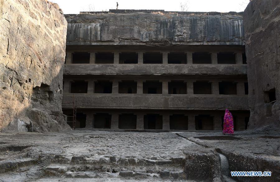 INDIA-AURANGABAD-CULTURAL HERITAGE-ELLORA CAVES