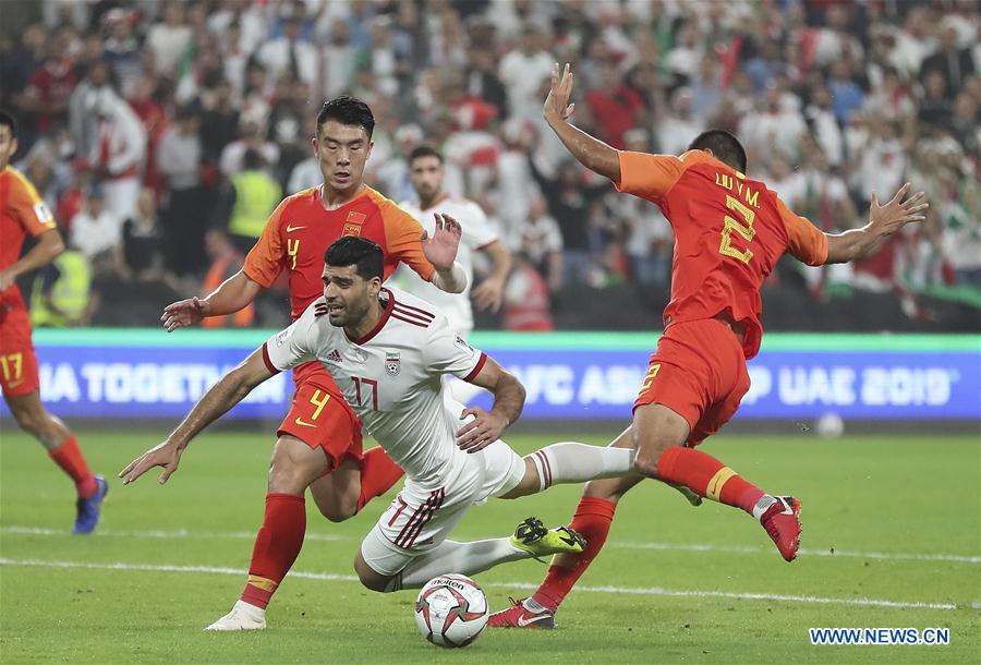 (SP)UAE-ABU DHABI-FOOTBALL-ASIAN CUP-CHINA-IRAN