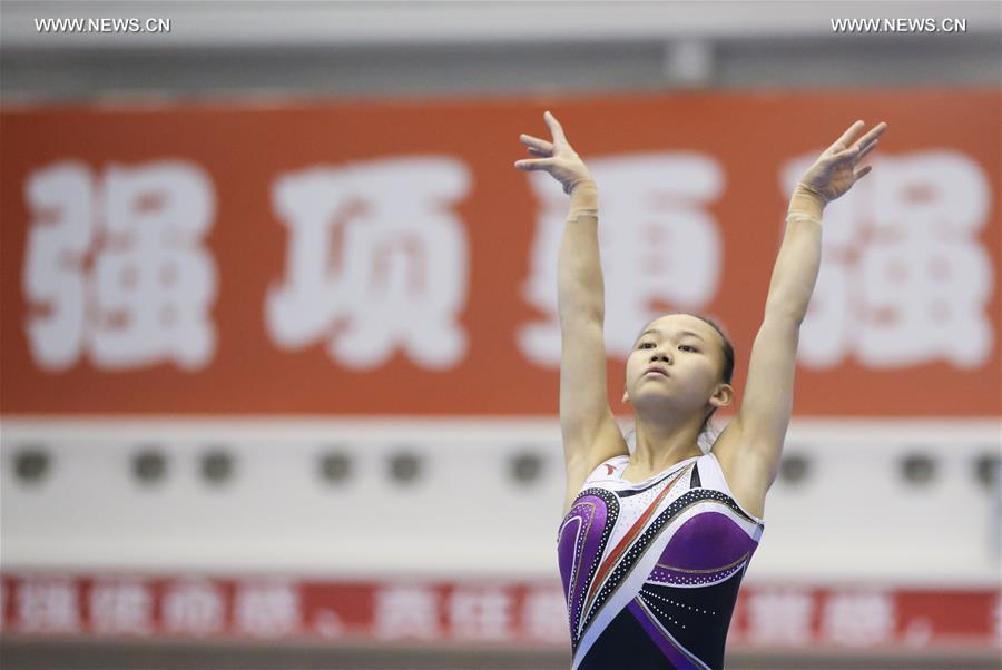 (SP)CHINA-BEIJING-ARTISTIC GYMNASTICS-TRAINING