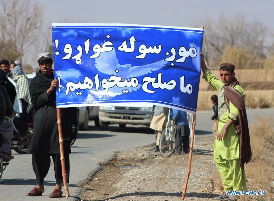 AFGHANISTAN-HELMAND-RALLY-PEACE