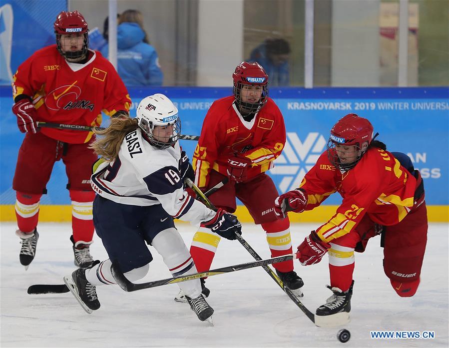 (SP)RUSSIA-KRASNOYARSK-ICE HOCKEY-29TH WINTER UNIVERSIADE