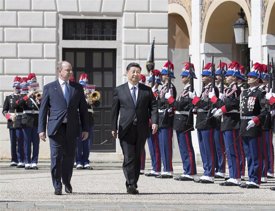 MONACO-XI JINPING-PRINCE ALBERT II-TALKS