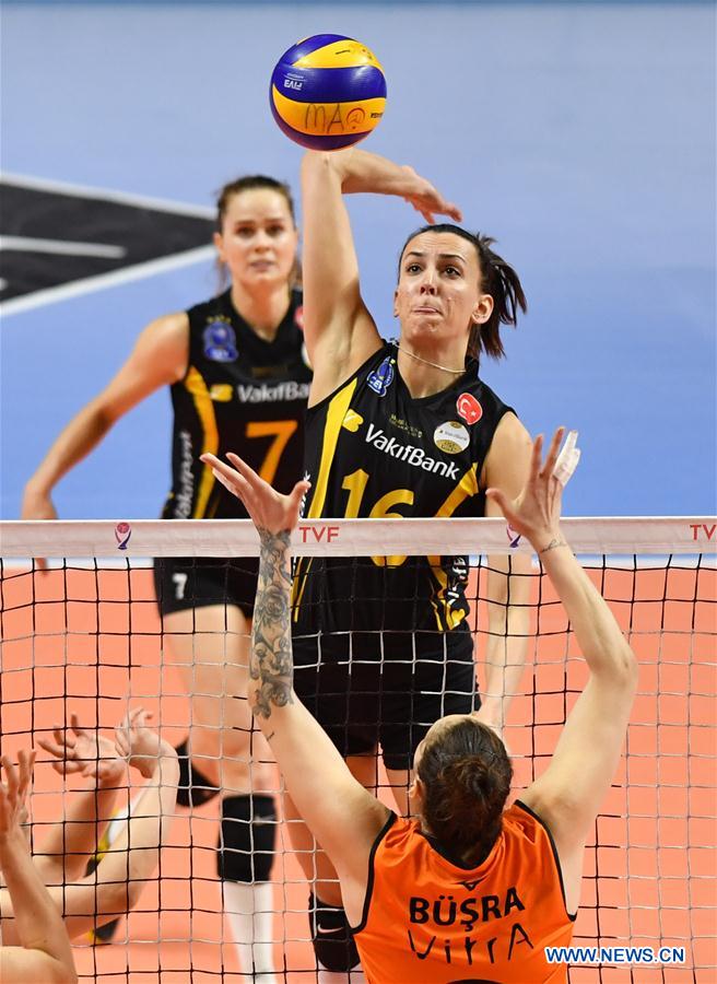 (SP)TURKEY-ISTANBUL-VOLLEYBALL-TURKISH WOMEN'S LEAGUE-VAKIFBANK VS ECZACIBASI