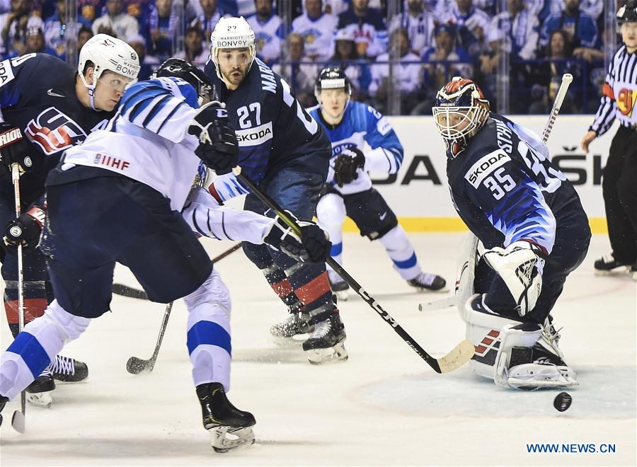 (SP)SLOVAKIA-KOSICE-ICE HOCKEY-IIHF-WORLD CHAMPIONSHIP-GROUP A-USA VS FIN