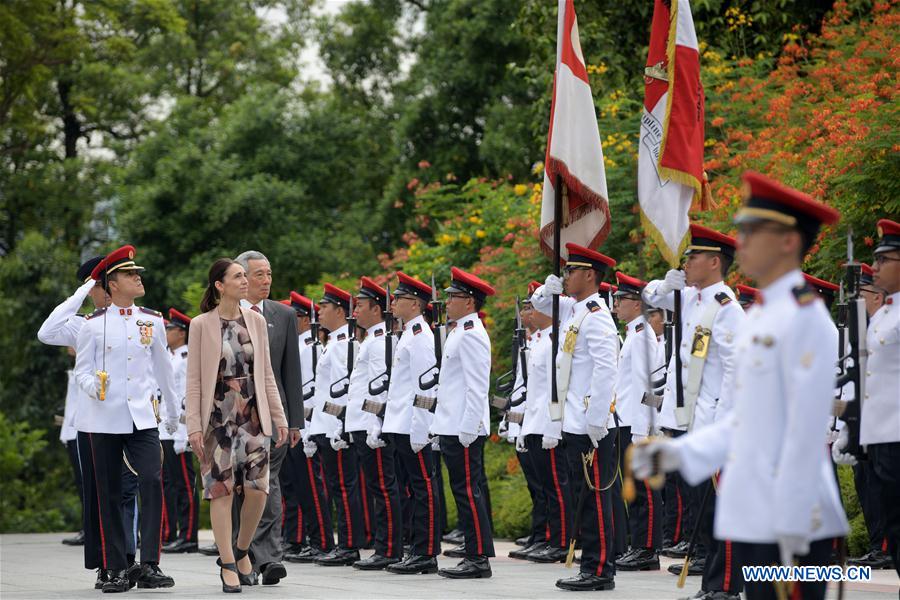 SINGAPORE-POLITICS-NEW ZEALAND-WELCOME CEREMONY