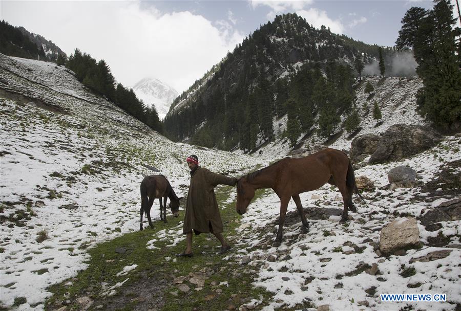 KASHMIR-SRINAGAR-SNOWFALL