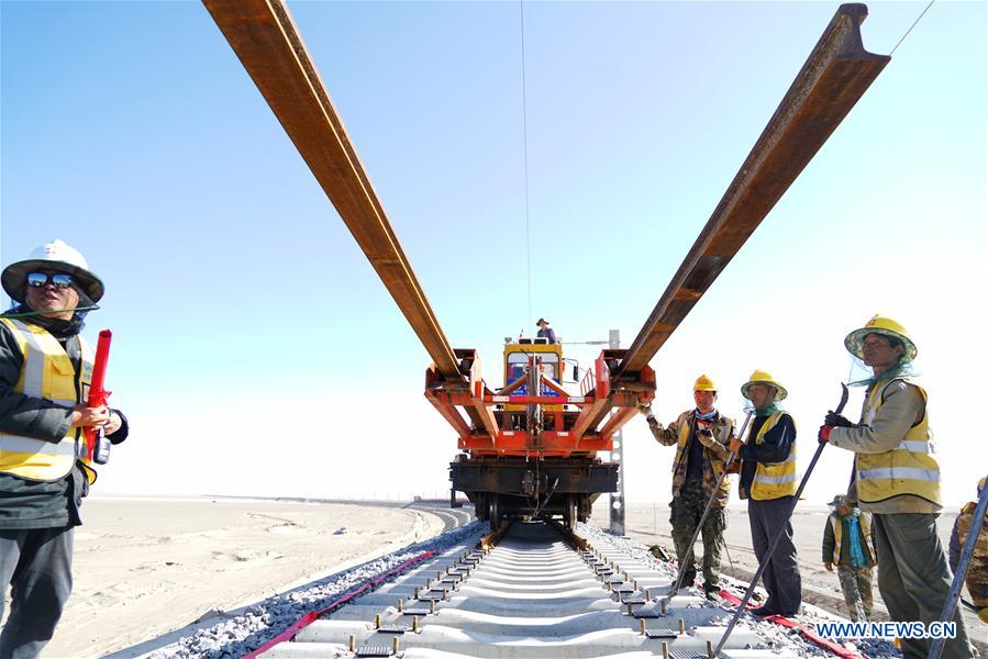 #CHINA-GANSU-JIUQUAN-RAILWAY-TRACK LAYING (CN)