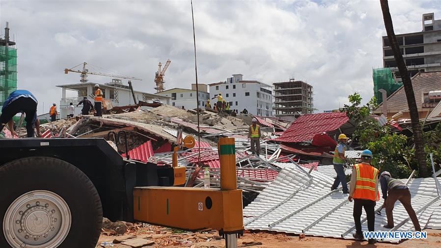 CAMBODIA-PREAH SIHANOUK-BUILDING-COLLAPSED 