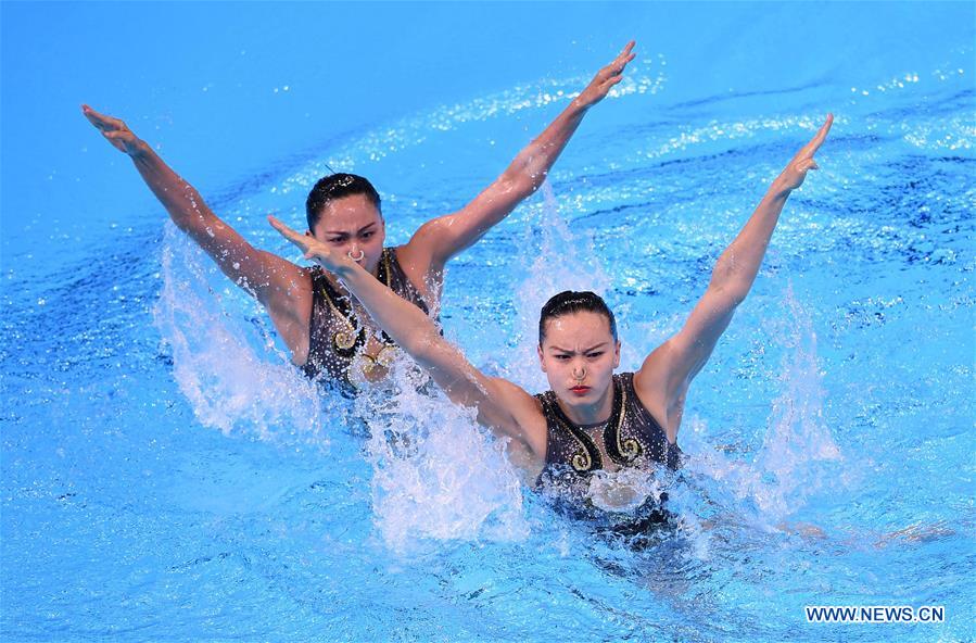 (SP)SOUTH KOREA-GWANGJU-FINA WORLD CHAMPIONSHIPS-ARTISTIC SWIMMING-WOMEN'S DUET TECHNICAL