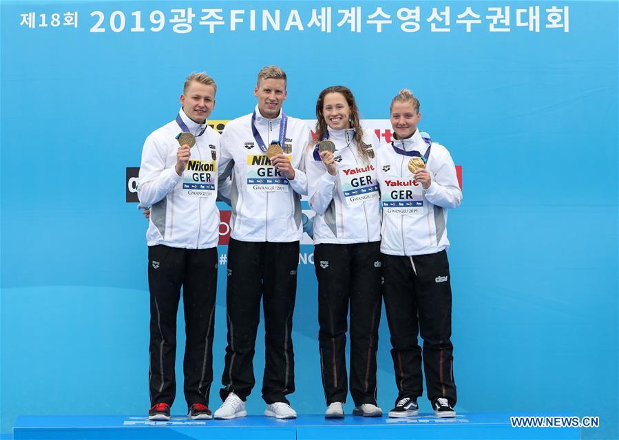 (SP)SOUTH KOREA-YEOSU-FINA WORLD CHAMPIONSHIPS-OPEN WATER SWIMMING-MIXED 5KM TEAM