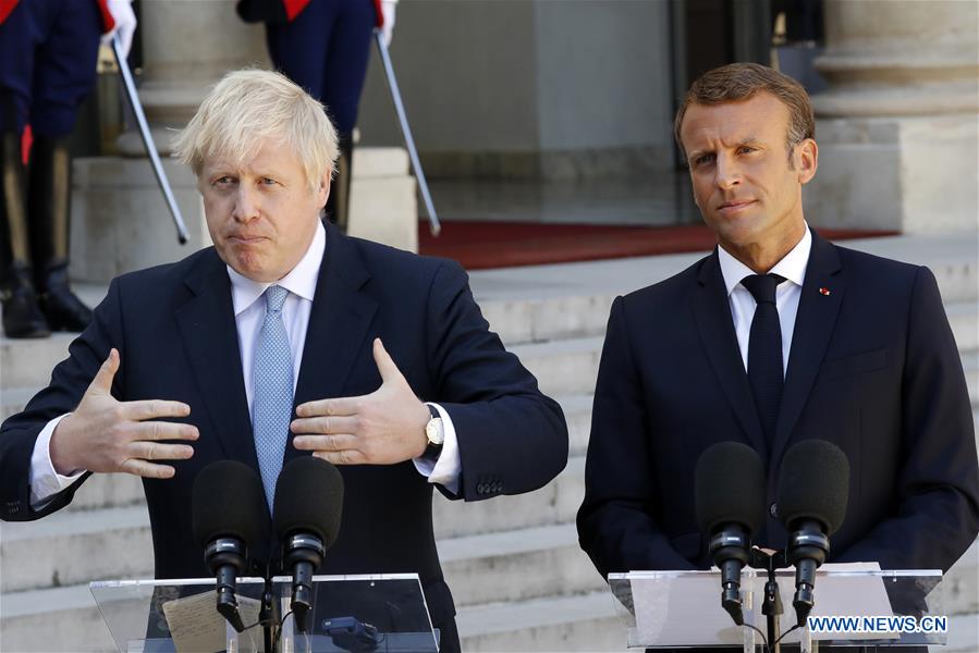 FRANCE-PARIS-BRITISH PM-BORIS JOHNSON-VISIT