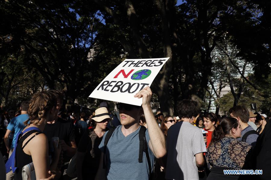 U.S.-NEW YORK-CLIMATE CHANGE-STRIKE