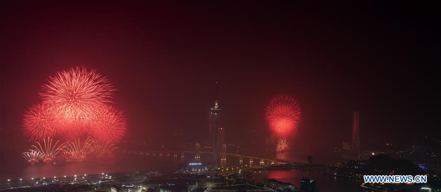 CHINA-MACAO-20TH ANNIVERSARY-RETURN TO MOTHERLAND-FIREWORKS (CN)