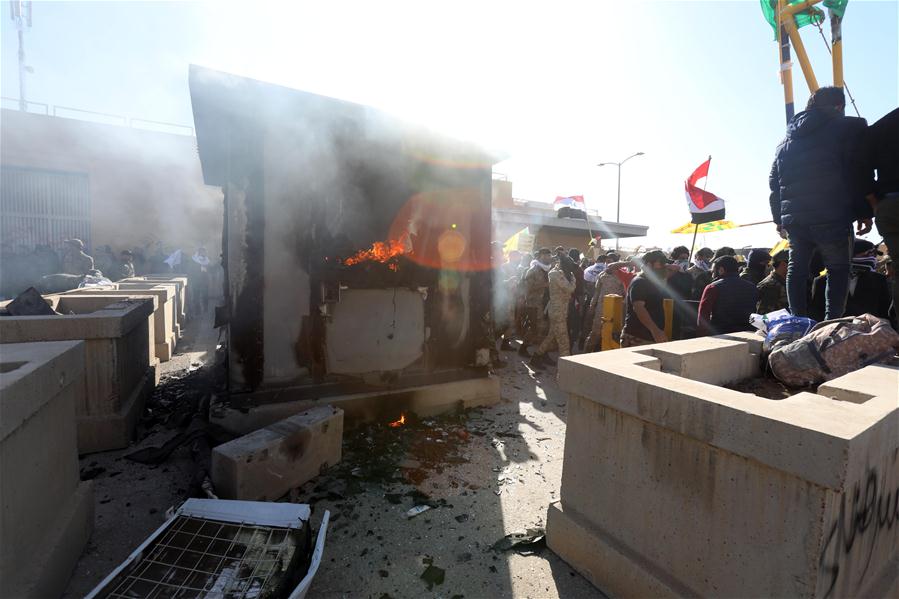 IRAQ-BAGHDAD-U.S. EMBASSY-PROTEST