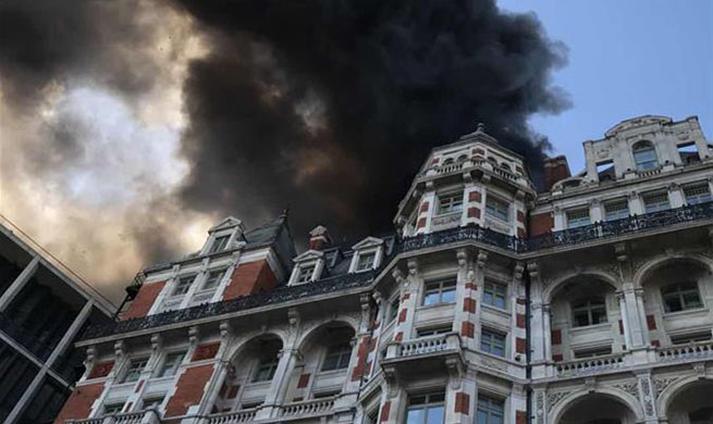 20 fire engines, 120 firefighters battling massive fire at London hotel